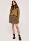 Dogtooth Mini Skirt, Stone, large