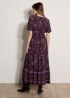 Paisley Print Tiered Maxi Dress, Navy, large
