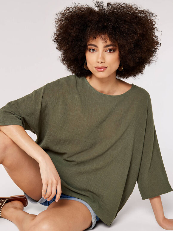 Oversized Top Apricot Clothing