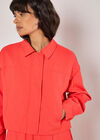 Soft Tailored Cropped Jacket, Red, large