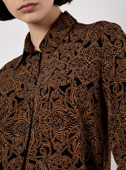 Art Deco Paisley Print Shirt