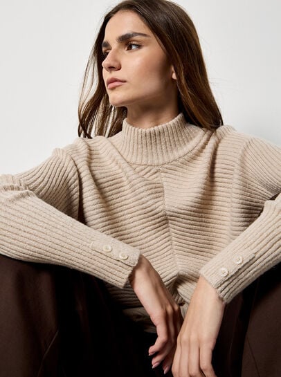 Chevron Knit Oversized Jumper