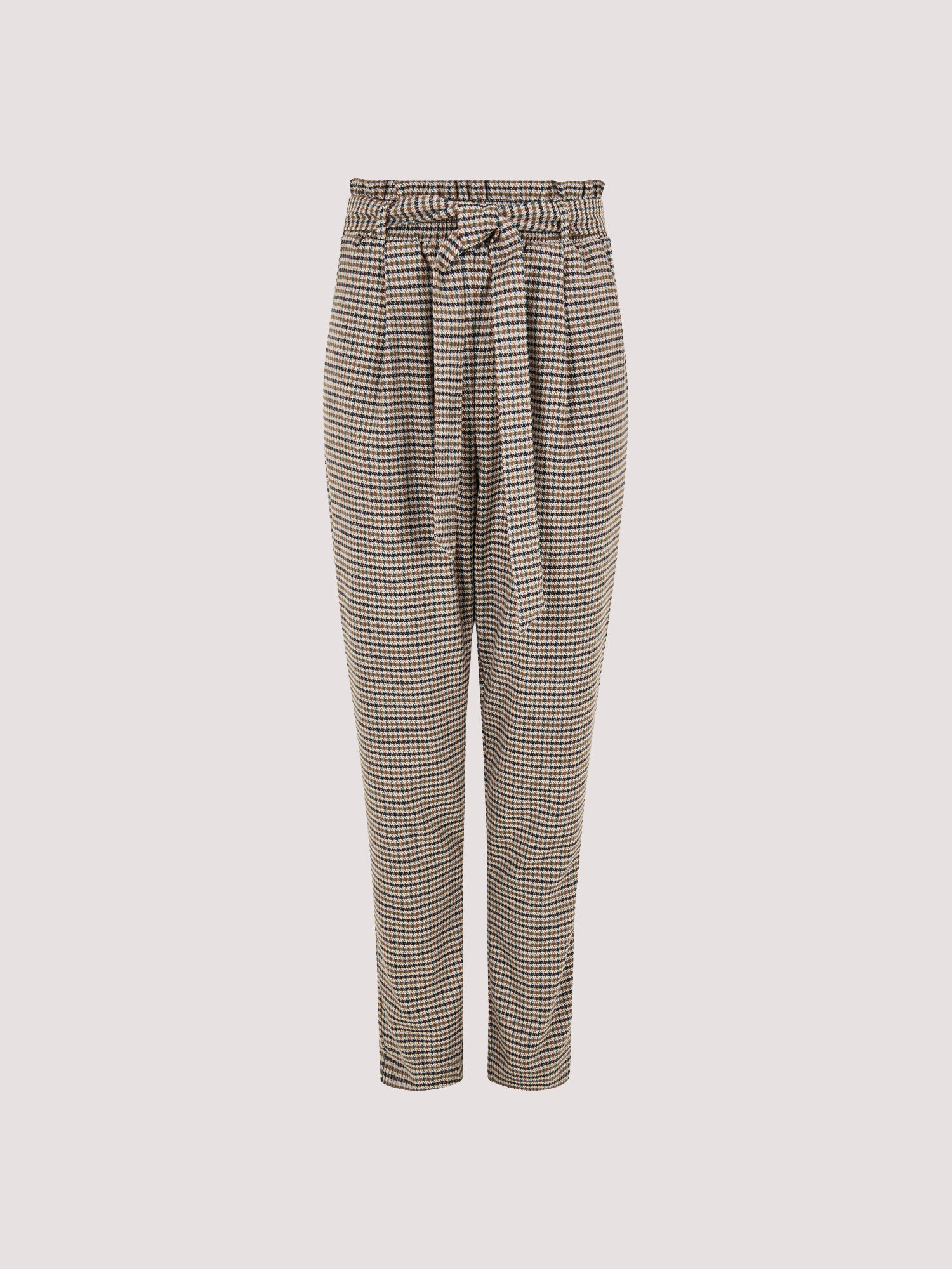 Paperbag trousers checked clearance