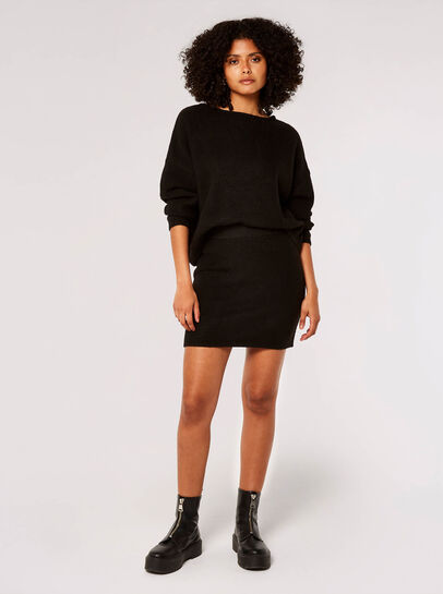 Oversized Boucle Batwing Jumper