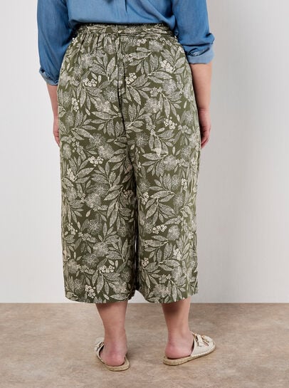Batik Leaf Culotte Trousers
