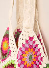 Hand-Crocheted Diamond Bag, Assorted, large