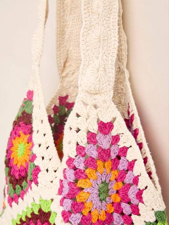 Hand-Crocheted Diamond Bag, Assorted, large