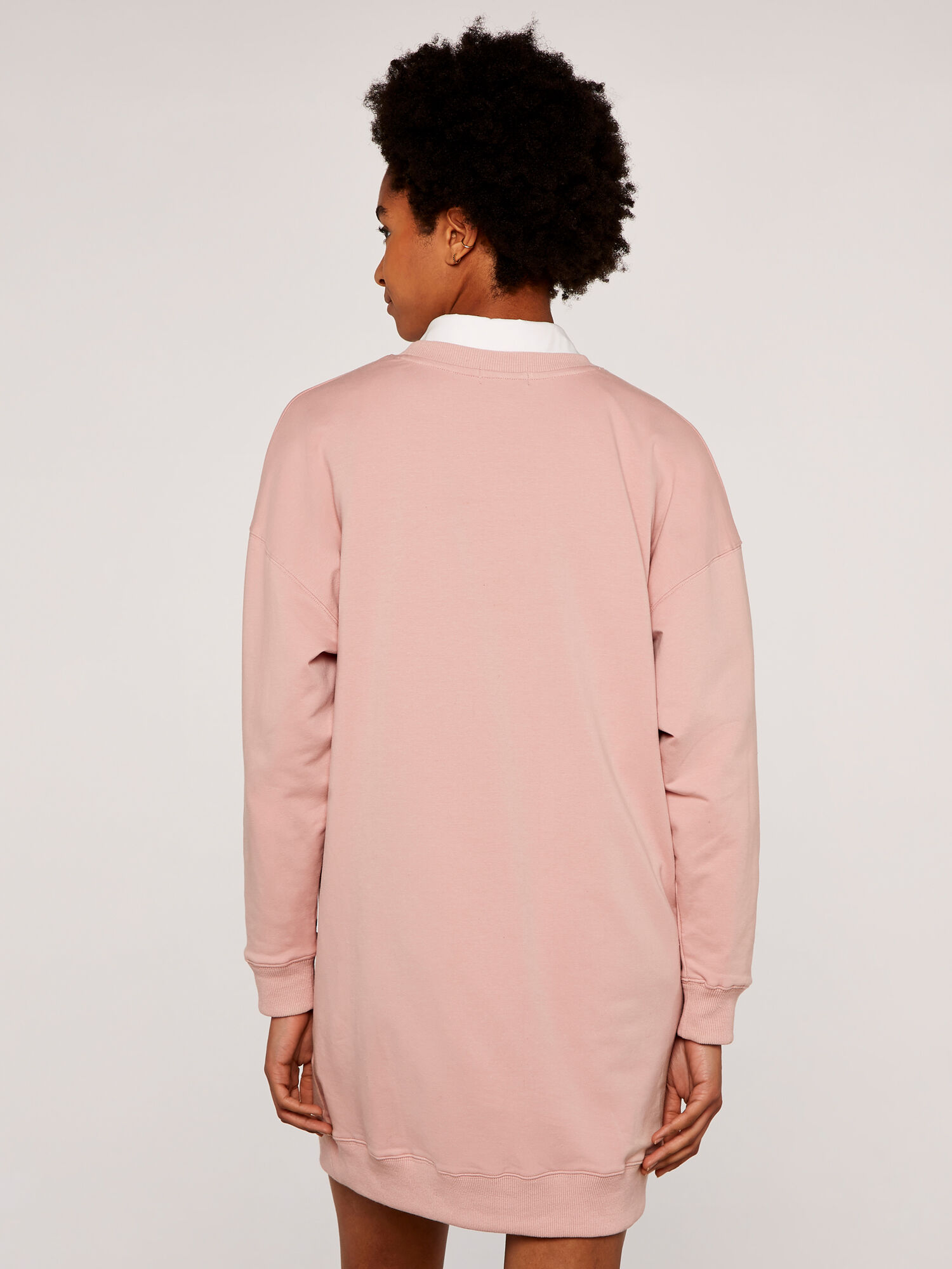 oversized pink sweater dress
