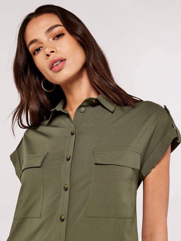 Utility Casa Playsuit, Khaki, large