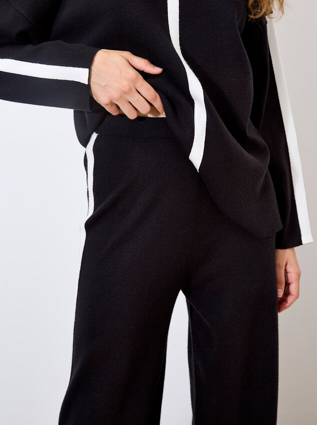Mono Stripe Joggers, Black, large