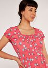 Robe de Milkmaid Rose Vintage, Corail, grande