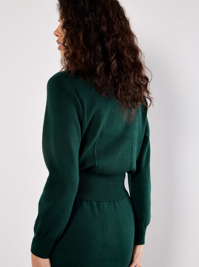 Gold Button Knit Cardigan