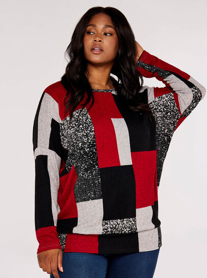 Curve Colourblock Oversized Top
