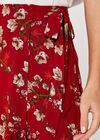 Blossom  Ruffle Wrap Skirt, Red, large