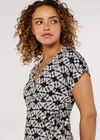 Tie-Dye Wrap Maxi Dress, Grey, large