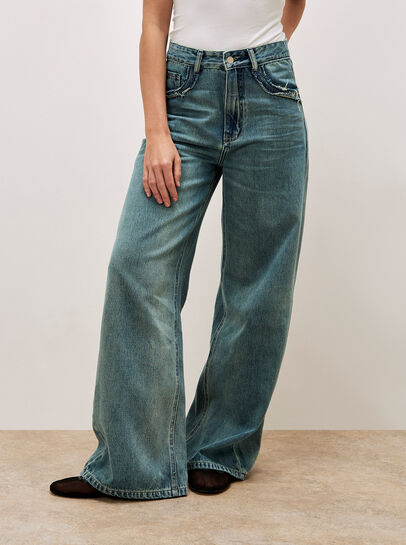 Ellie Wide Leg Boyfriend Jeans