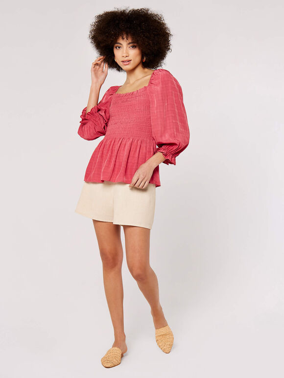 Self Check Smock Top, Pink, large