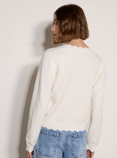 Scallop Hem Cardigan