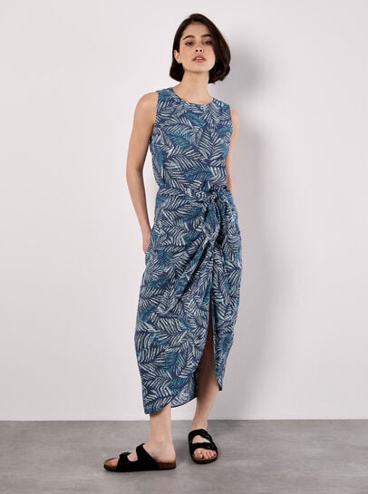 Batik Leaf Print Vest Top