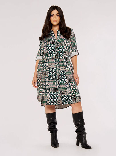 Curve Patchwork Mini Dress