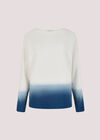 Ombre Batwing Jumper, Blue, large