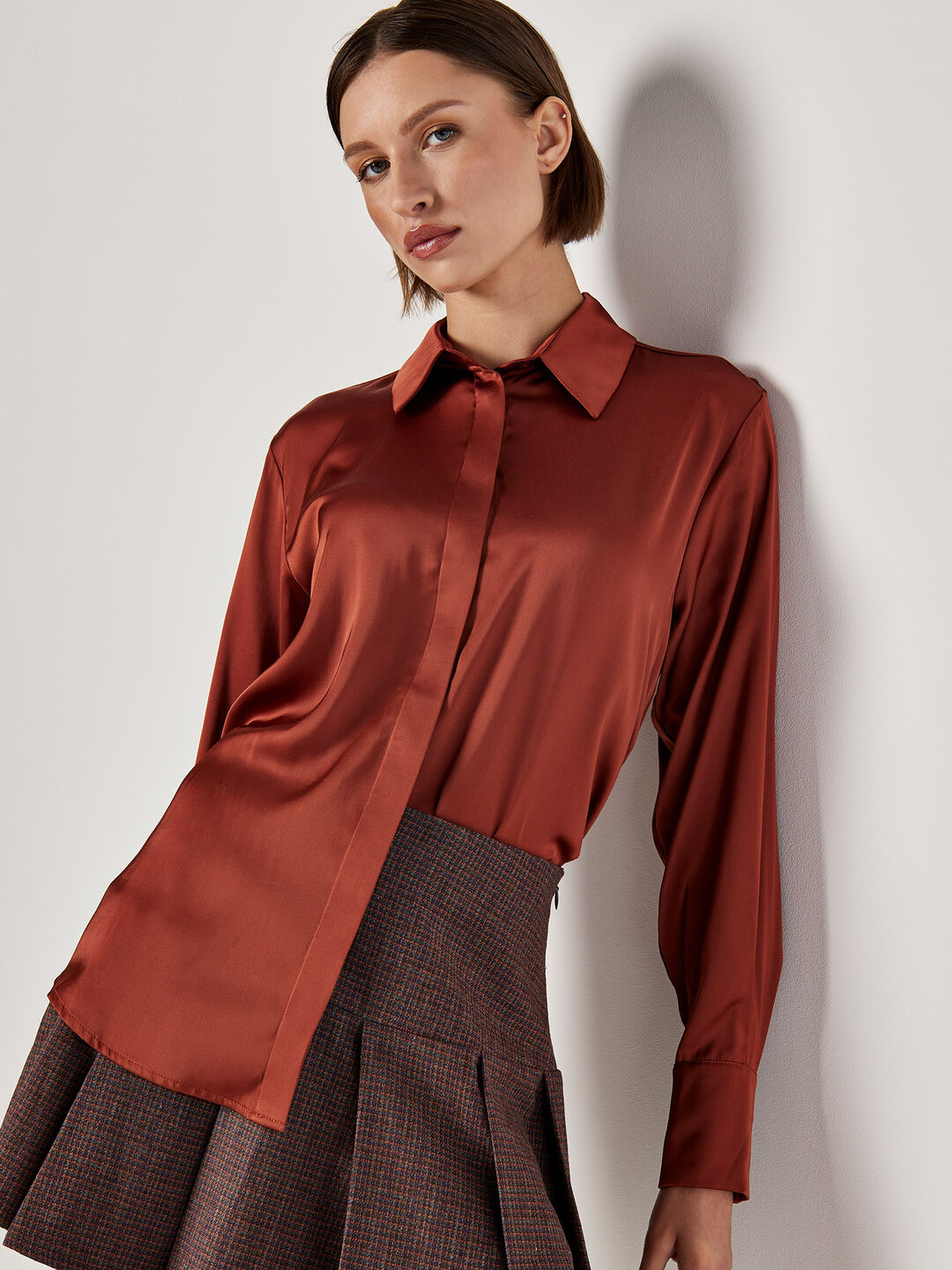 Oversized Satin Shirt