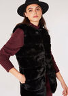 Soft Touch Faux Fur Gilet, Black, large