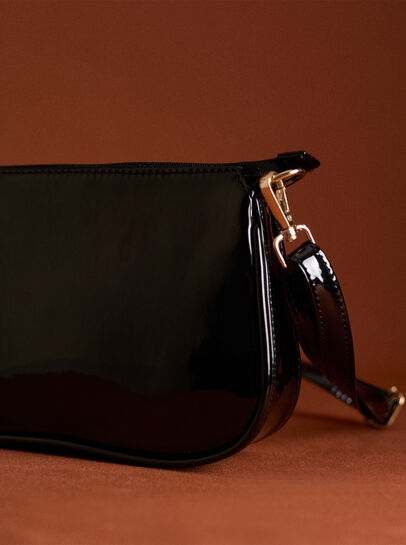Patent Faux Leather Crossbody Bag