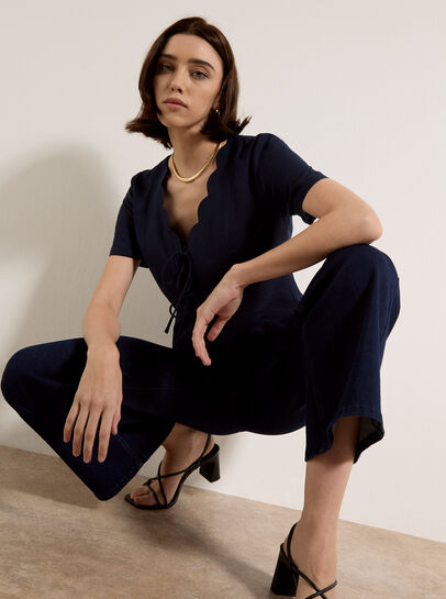 Zara Wide-Leg Elastic Jeans