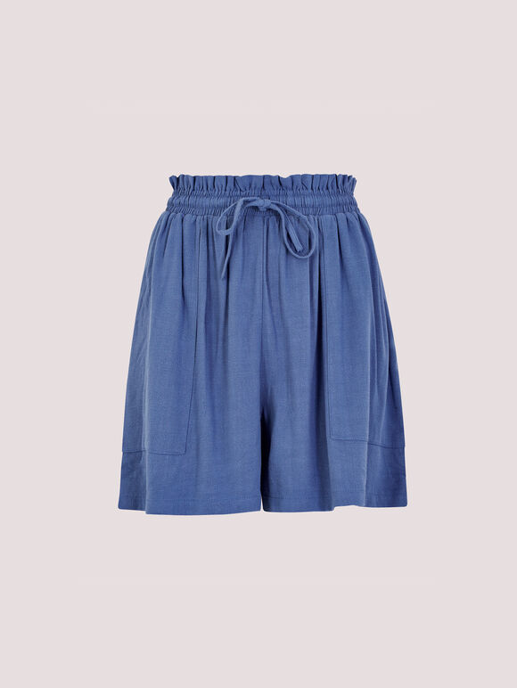 Shorts aus Leinenmischung, Blau, Größe L