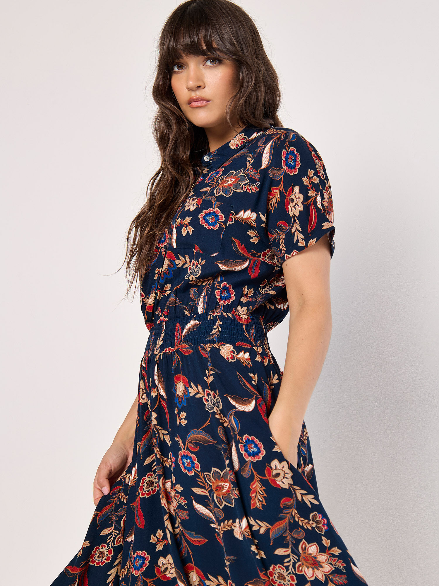 Robe chemise fleurie top
