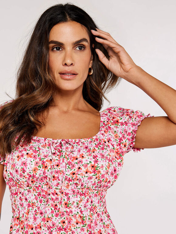 Ditsy Floral Milkmaid Mini Dress | Apricot Clothing