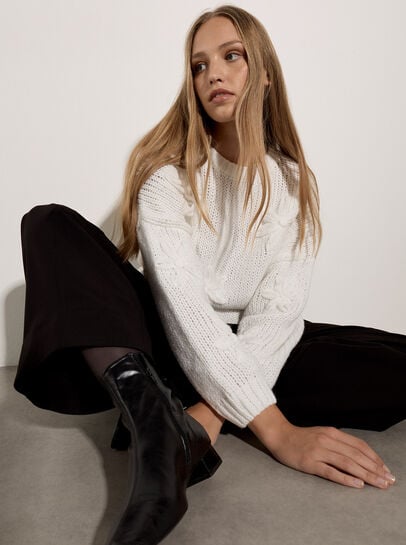 Daisy Applique Chunky Knit Jumper