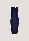 Bodycon Bandage Midi Dress, Navy, large
