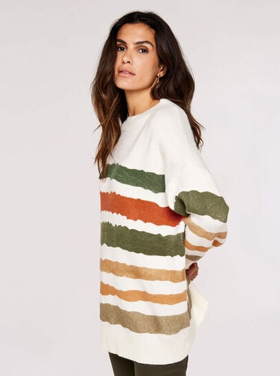 Pullover mit Farbspray-Streifen
