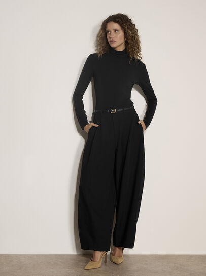 Oversized Wide-Leg Barrel Trousers