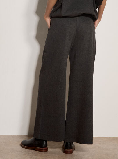 Herringbone Wide-Leg Trousers