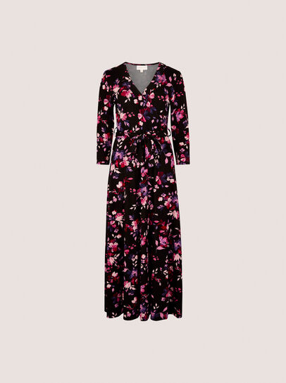 Ombre Floral Wrap Maxi Dress