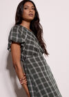 Check Print Midaxi Dress, Pine Green, large