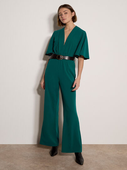 Jersey Crepe Straight-Leg Jumpsuit