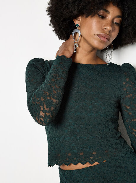 Floral Leaf Lace Top