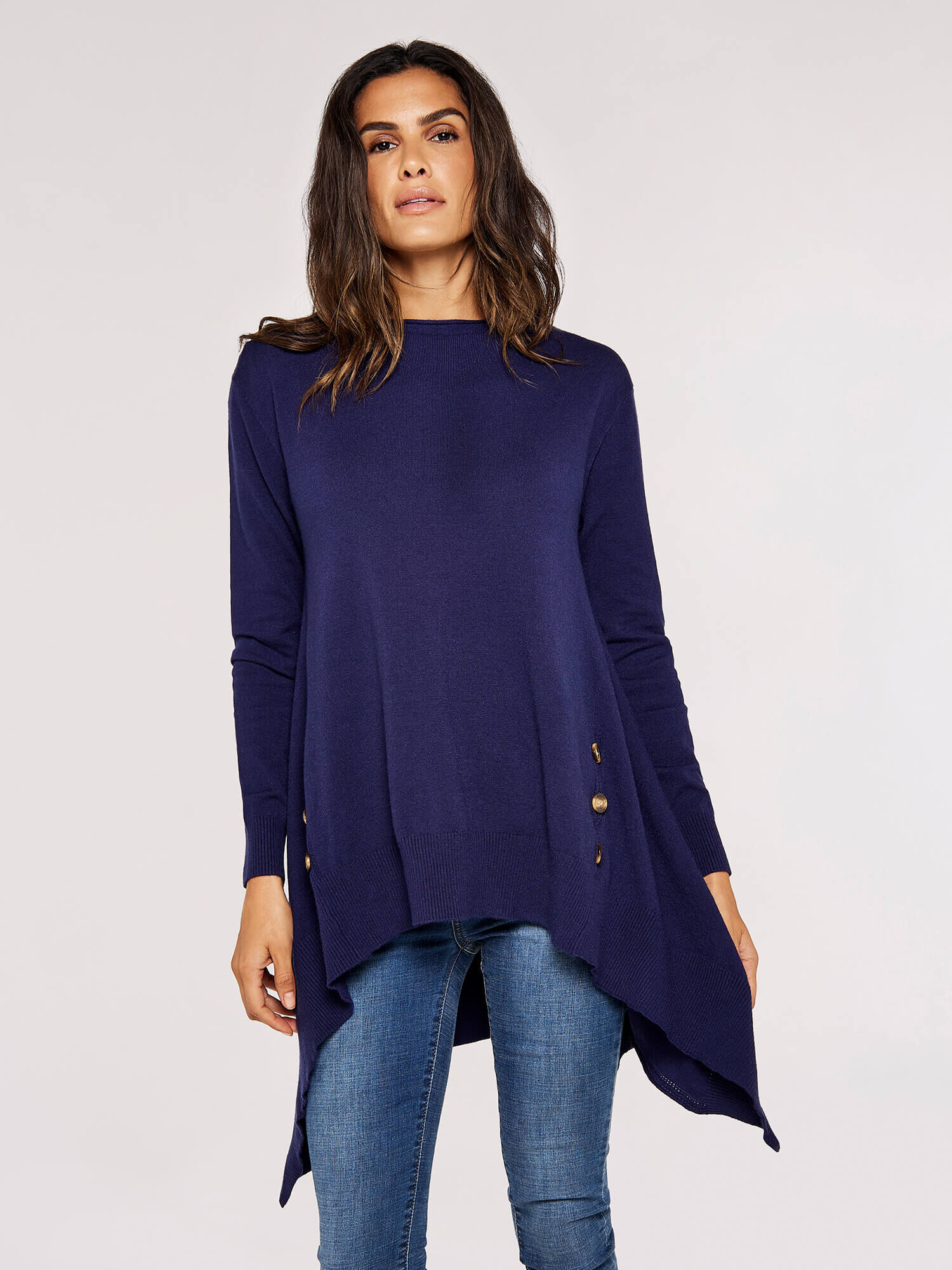Navy longline jumper shop