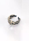 Leopard Knot Headband, Stone, large
