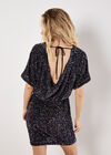V-Back Sequin Mini Dress, Assorted, large