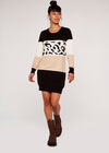 Colour Block Dress, Black, large