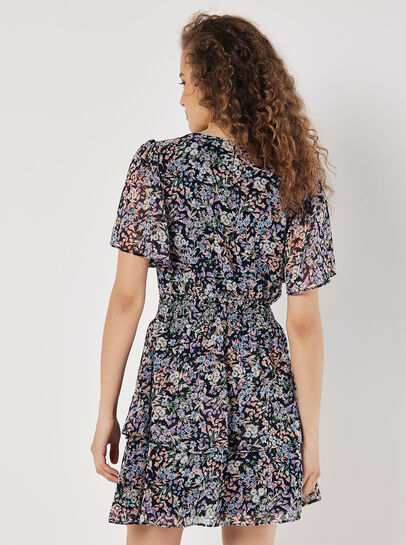 Ditsy Floral Chiffon Mini Dress