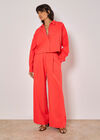 Soft Tailored Wide Leg Trousers, Red, large