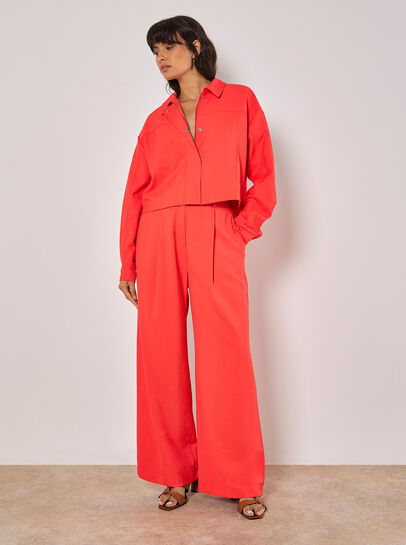 Soft Tailored Wide Leg Trousers