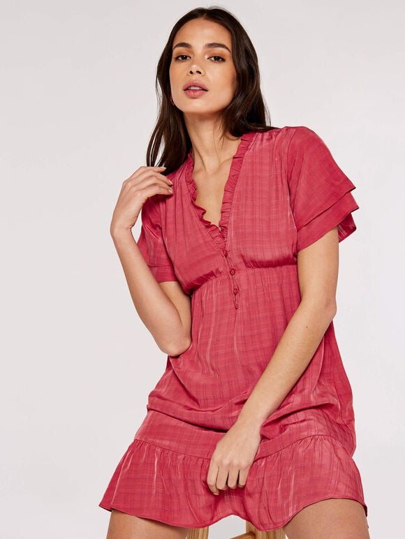 Self Check Mini Dress, Pink, large