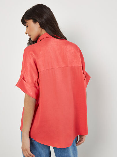 Relaxed-Fit Satin Shirt